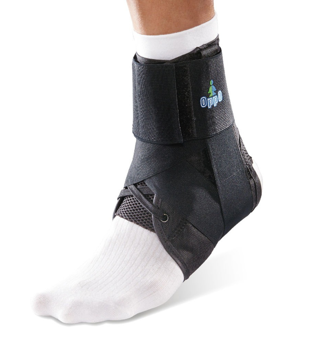 Ankle brace on a foot