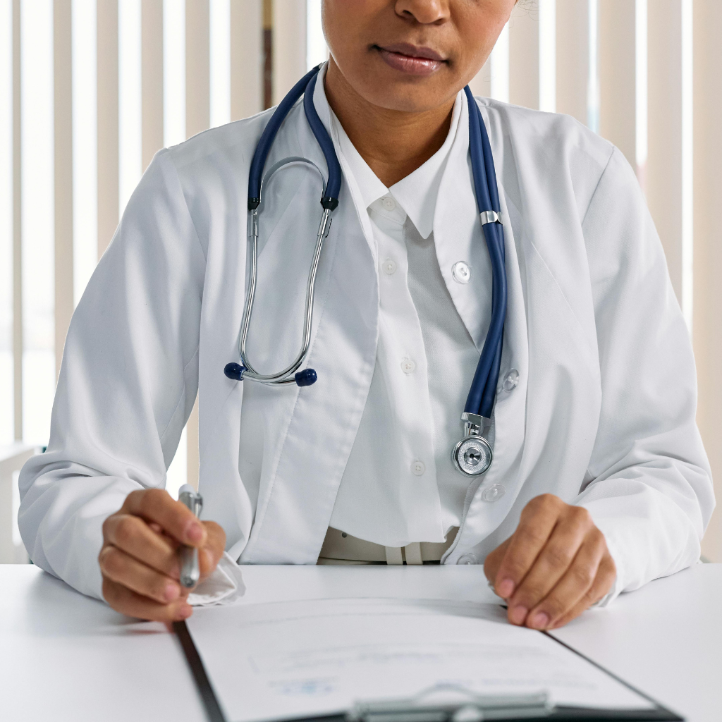 Smiling doctor with stethoscope